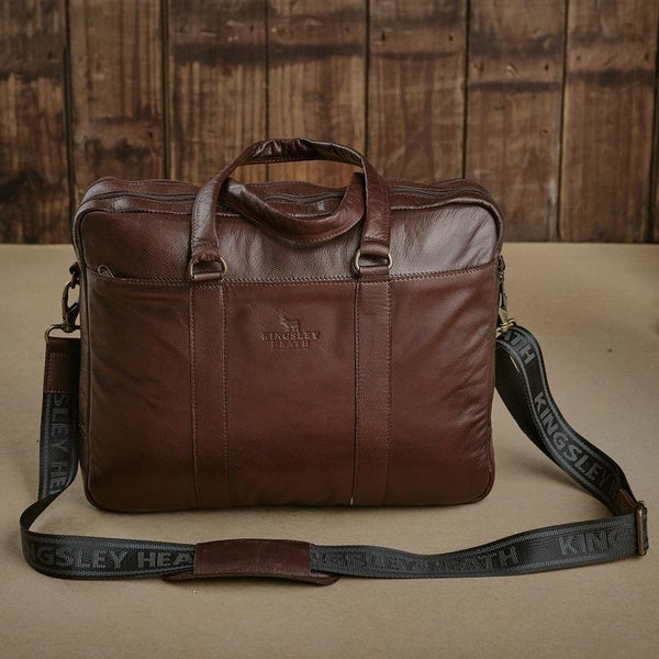 Kingsley Clean Messenger Bag - Tan - Kingsley Heath
