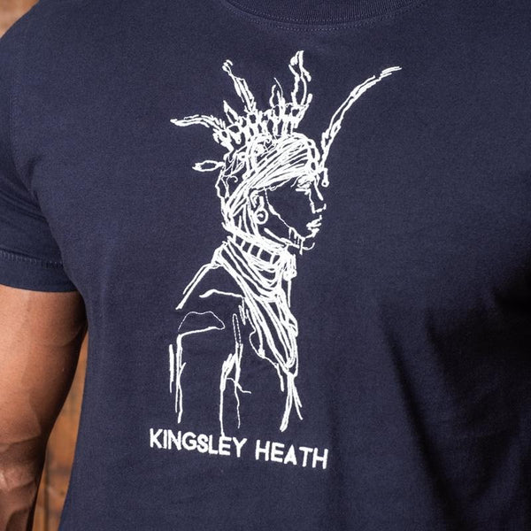 Abstract Tribesman Crew Tee - Midnight - Kingsley Heath