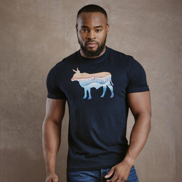 Nguni Into The Waves Crew Tee - Midnight - Kingsley Heath