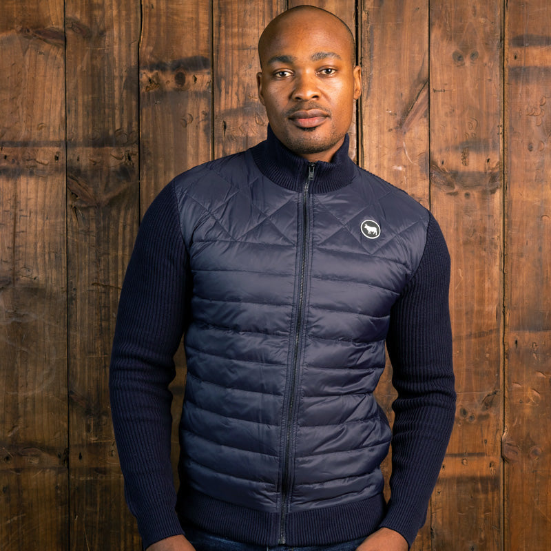 Waterford Quilted Zip Up Knit Midnight