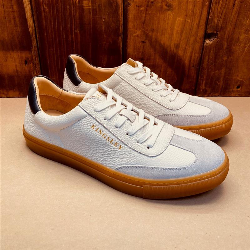 Kingsley Heath S Retro Wingtip Sneaker White/Grey