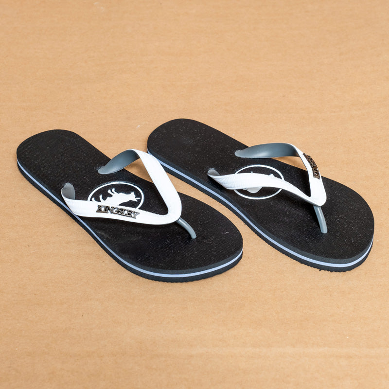 Kingsley Heath Nguni Circle Flip Flop White/Grey/Nickel/White/Black