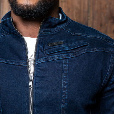 Kingsley Heath Cape Denim Jacket Solid Ink