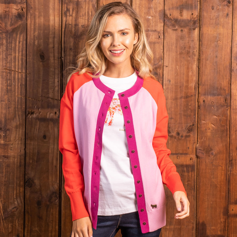 Kingsley Heath Luxe Colourblock Cardigan Starfish