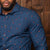 Dotted Nguni Slim Fit  Shirt Midnight