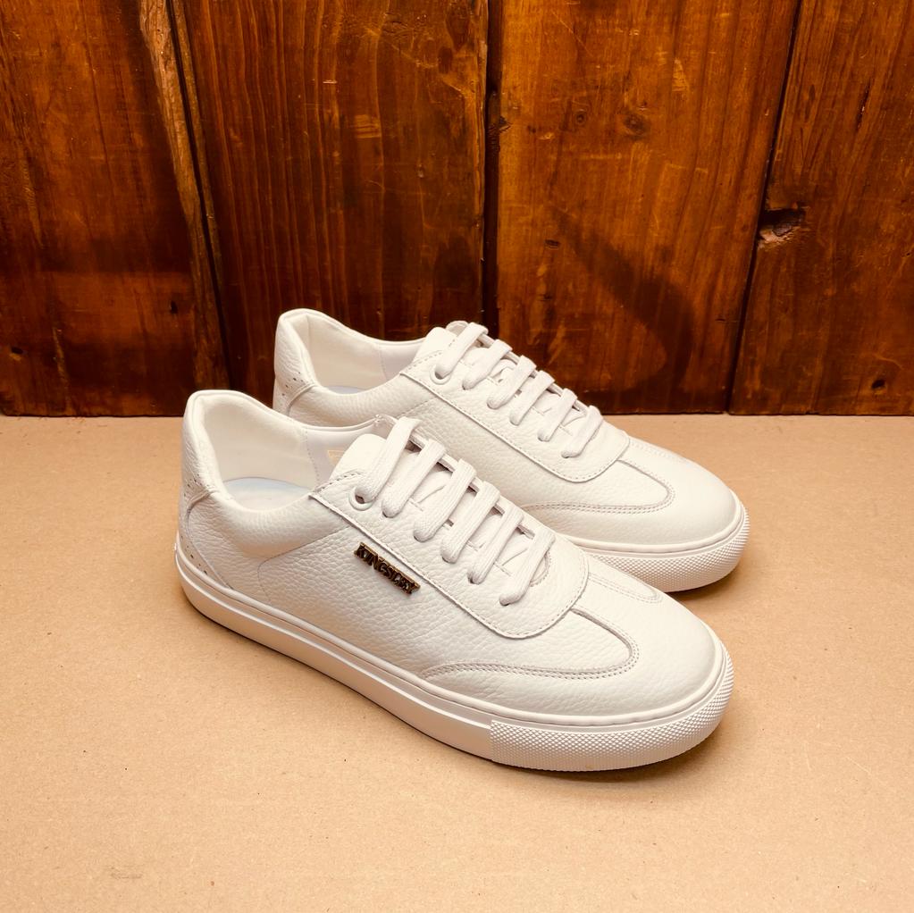 Kingsley Heath S Brogue T-Toe Sneaker White/Brass/White
