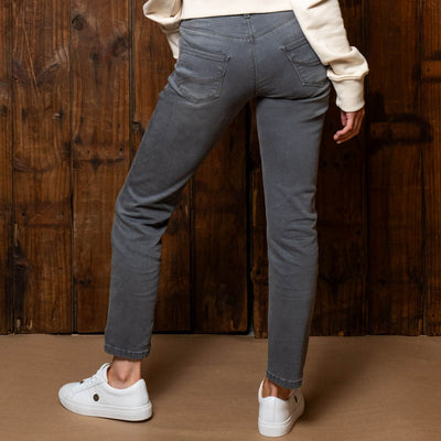 Nandi Boyfriend Low Rise Denim Light Grey