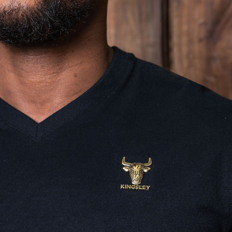 Nguni Skull Rivet V-Neck Tee Mamba