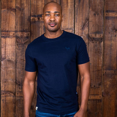 Nguni Embroidery Crew Tee Midnight