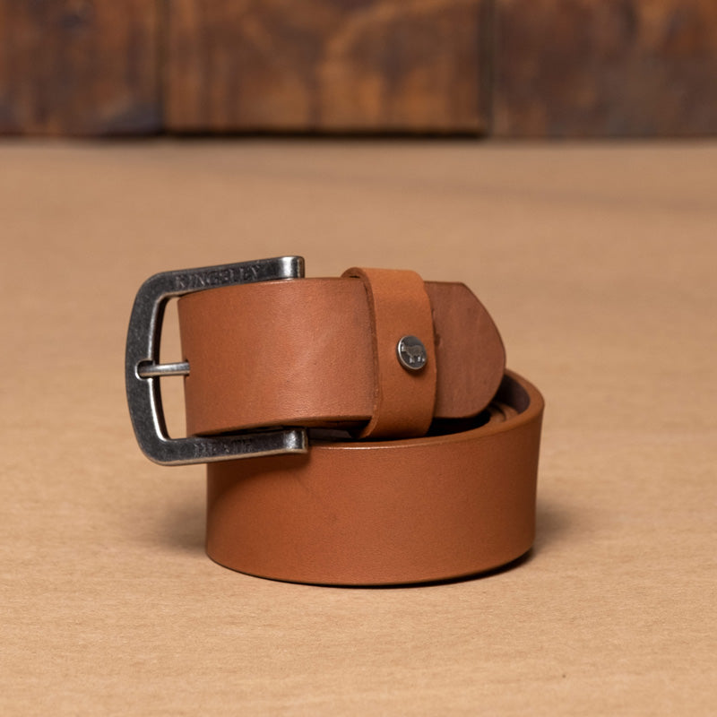 Kingsley Heath Metal Disc Loop Belt Tan/Nickel