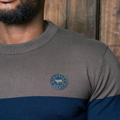 Abingdon Colourblock Pullover Knit Midnight