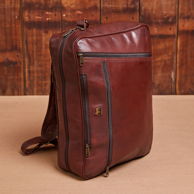 Tan leather hot sale computer bag