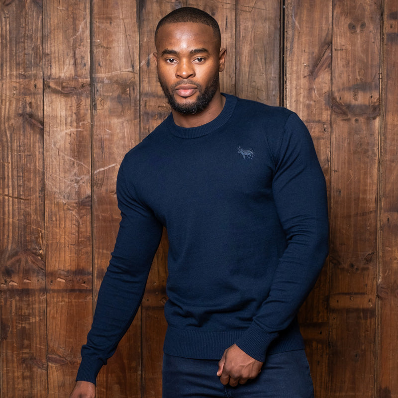 Timeless Kingsley Heath Cashmere-Blend Crew Pullover Midnight