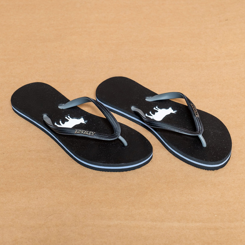 Kingsley Heath Bold Nguni Print Flip Flop Black/Grey/Nickel/White/Black