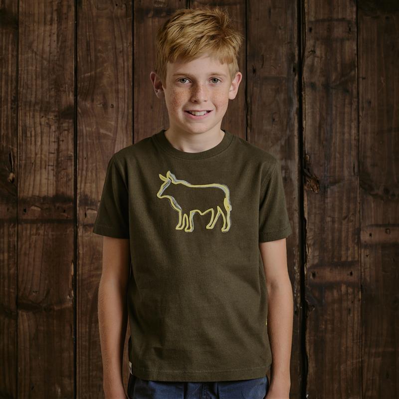 Kingsley Shadow Outline Crew Tee - Fatigue