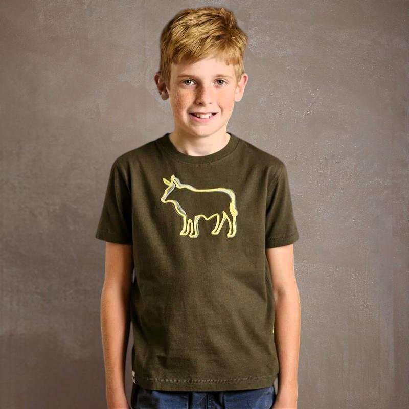 Kingsley Shadow Outline Crew Tee - Fatigue