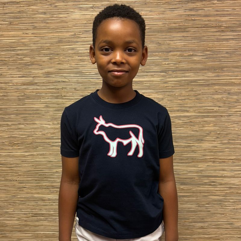 Thick Two Colour HS Nguni Crew Tee - Midnight