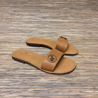 Nguni Trim Mule Sandal - Tan
