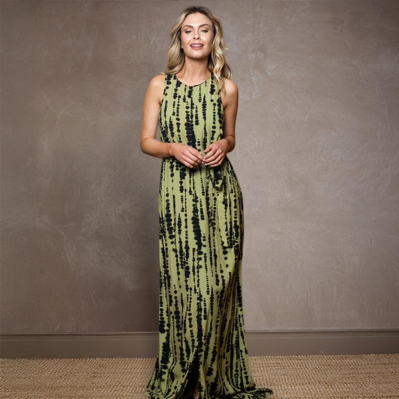 Afr Luxe Racer Maxi Dress - Ilala
