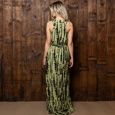 Africa Luxe Racer Maxi Dress Fatigue