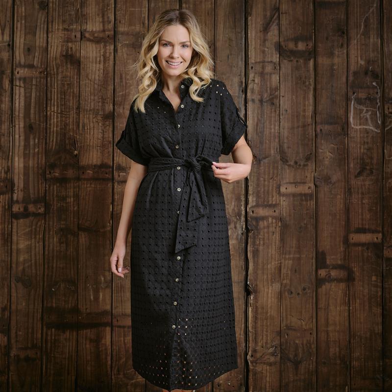 Bushlands Anglais Short Sleeve Shirt Dress - Mamba