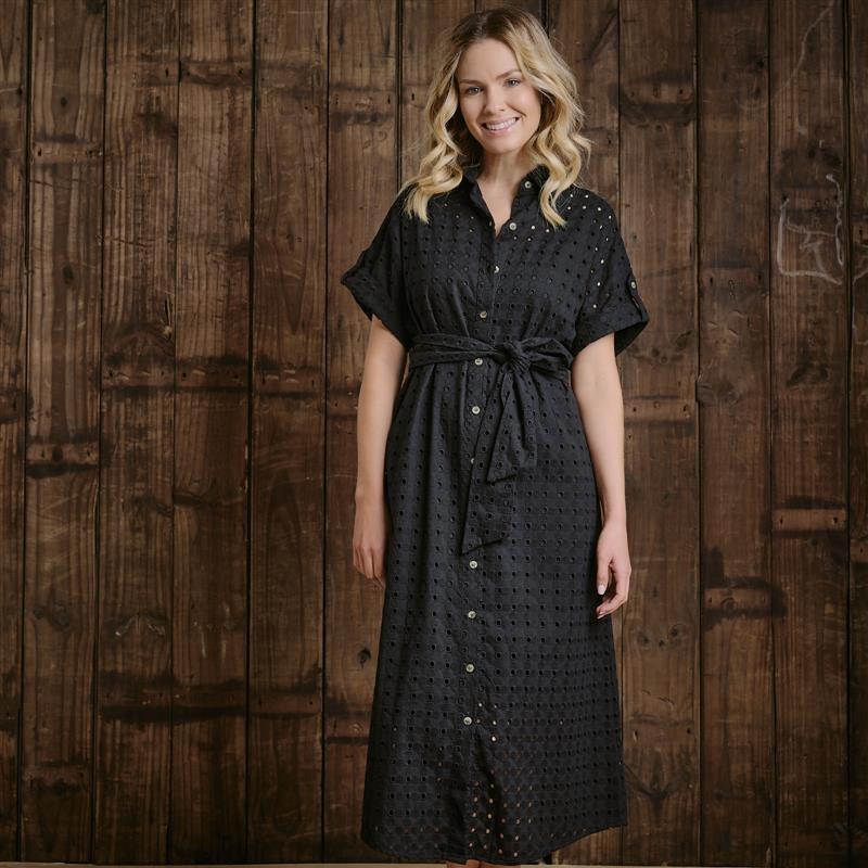 Bushlands Anglais Short Sleeve Shirt Dress - Mamba