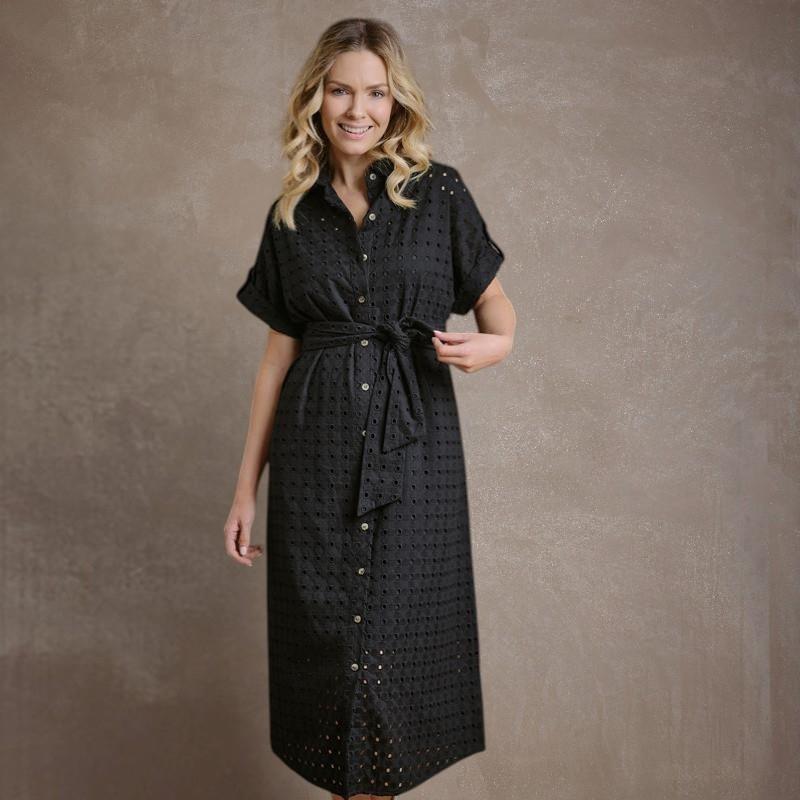 Bushlands Anglais Short Sleeve Shirt Dress - Mamba