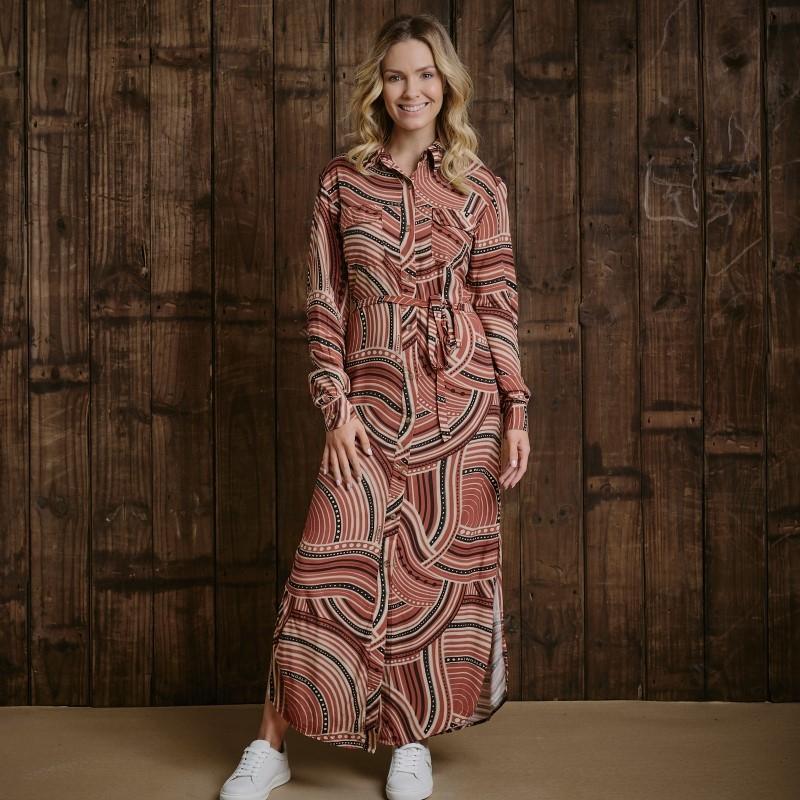 Irozi Luxe Shirt Dress - Camel