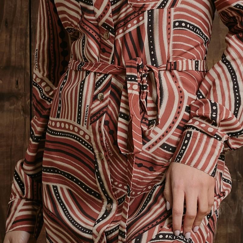 Irozi Luxe Shirt Dress - Camel