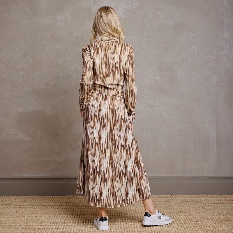 Kingsley Golden Delta Sunset Shirt Maxi Dress - Himba