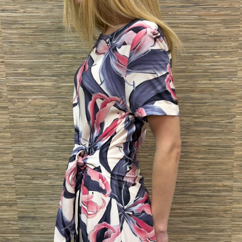 Kingsley Whimsical Botanical Wrap Maxi Dress - Ivory