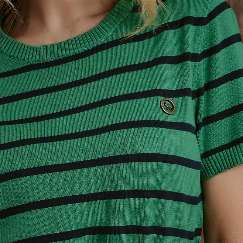 Kingsley Variation Sweat Short Sleeve Midi Dress - Forest