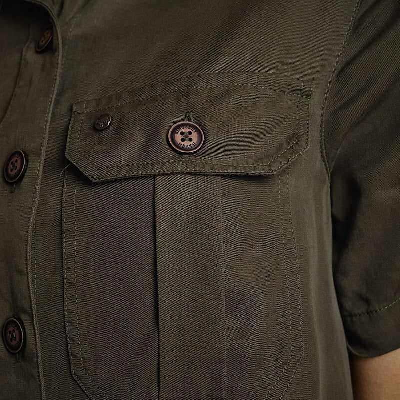 Luxe Shirt Dress - Fatigue