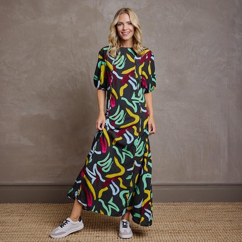 Kingsley Nguni Elements A Line Dress  - Mamba