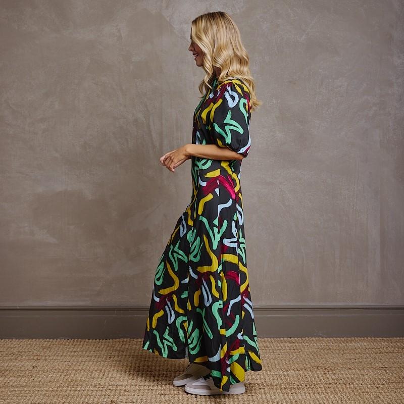 Kingsley Nguni Elements A Line Dress  - Mamba