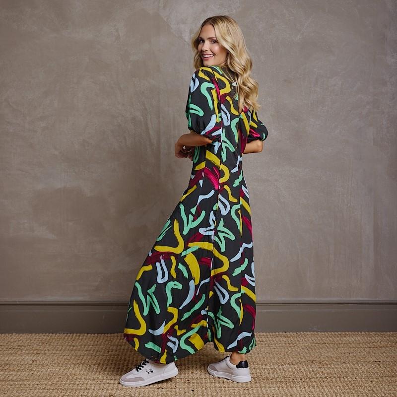 Kingsley Nguni Elements A Line Dress  - Mamba