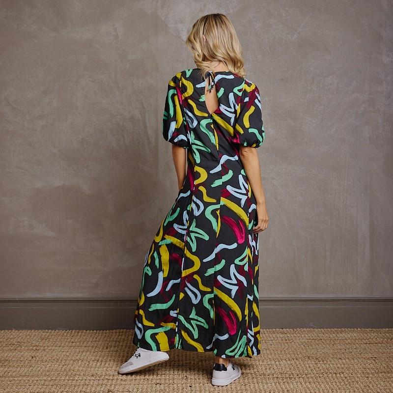 Kingsley Nguni Elements A Line Dress  - Mamba