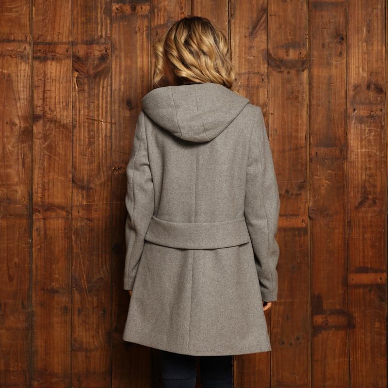 Kingsley Heath High Thorn Hooded Wool Coat - Vervet