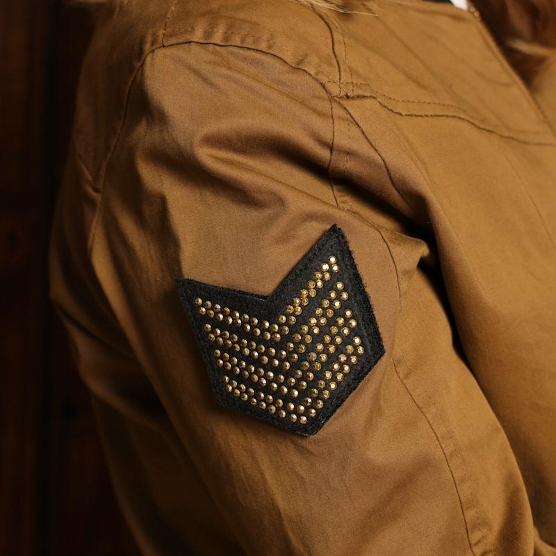 Military Luxe Bomber Jacket - Olive