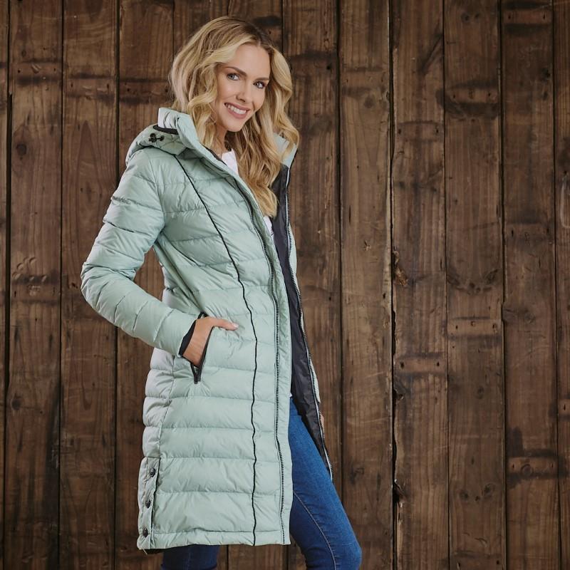 Longlines Puffer - Sage