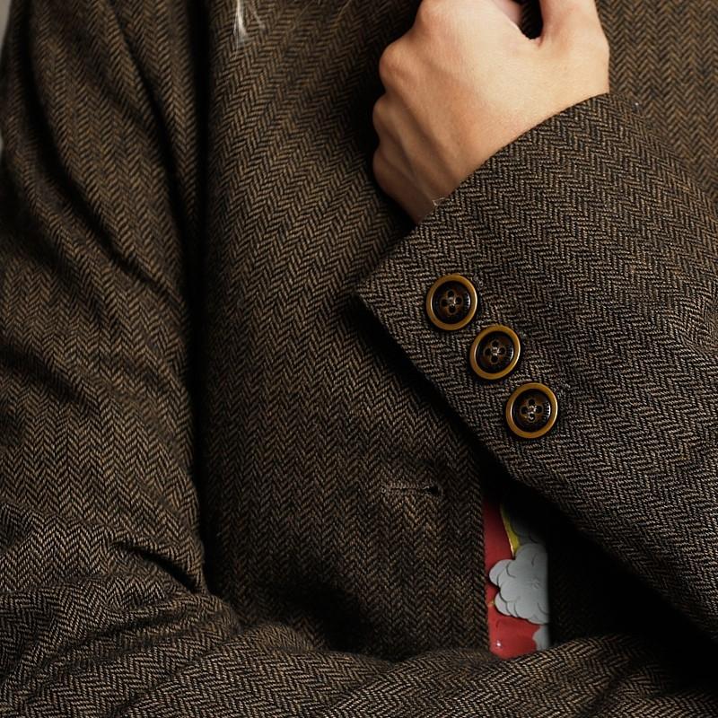Bishops Court Luxe Collar Tweed Blazer - Rust