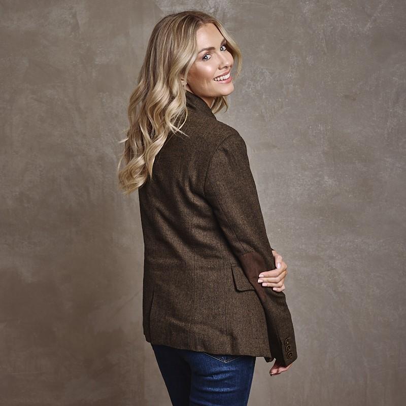 Bishops Court Luxe Collar Tweed Blazer - Rust