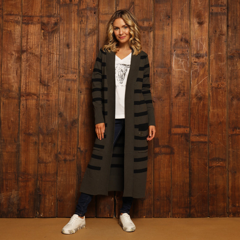 Kingsley Ngwenya Luxe Maxi Cardigan - Fatigue