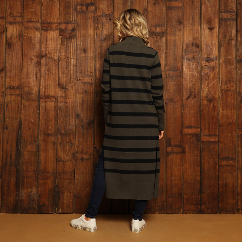 Kingsley Ngwenya Luxe Maxi Cardigan - Fatigue