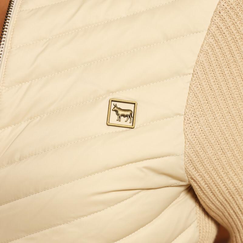 Kingsley Mara Quilted Bomber Knit - Ivory