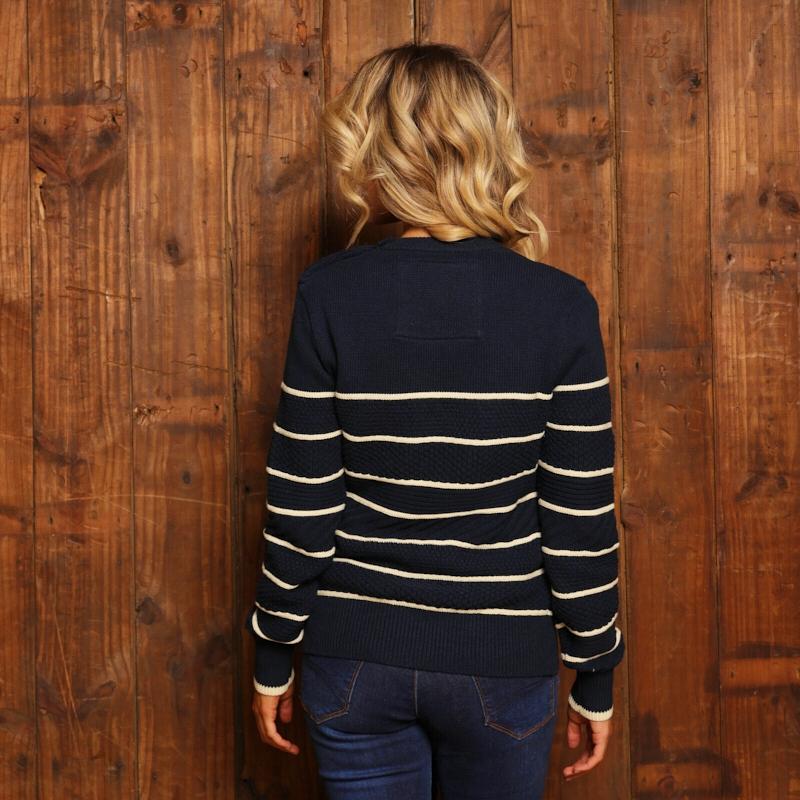 Kingsley Sabi Striped Pullover Knit - Midnight