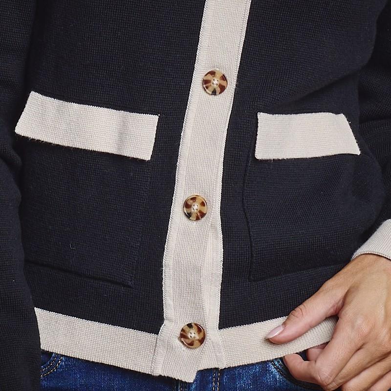 Kensington Cropped Cardi Knit - Mamba
