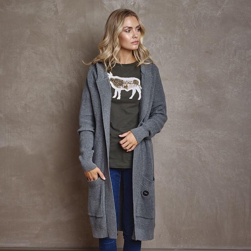 Scarborough Hoodie Cardi Knit - Jackal