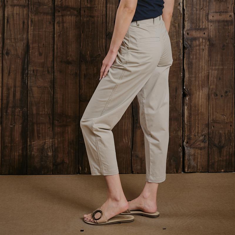 Kingsley Heath Ceres Cropped Tapered Chino  - Stone