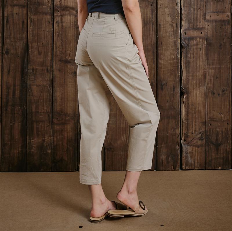 Kingsley Heath Ceres Cropped Tapered Chino  - Stone